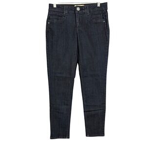 Democracy Jeans Womens 6 Blue Dark Indigo Skinny Stretch Ab Solution Slimming